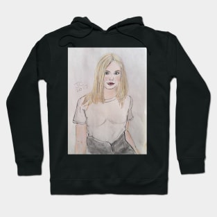 Elle Fanning Watercolor Hoodie